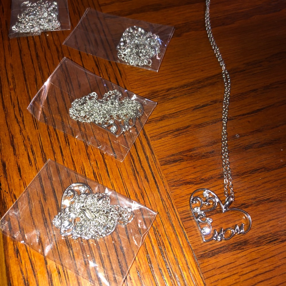 Silver plated mom necklaces. Price is for 1